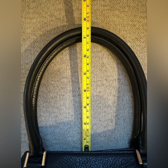 Brooks Brothers Black Genuine Leather Satchel Style Purse Shoulder Bag - Picture 12 of 14